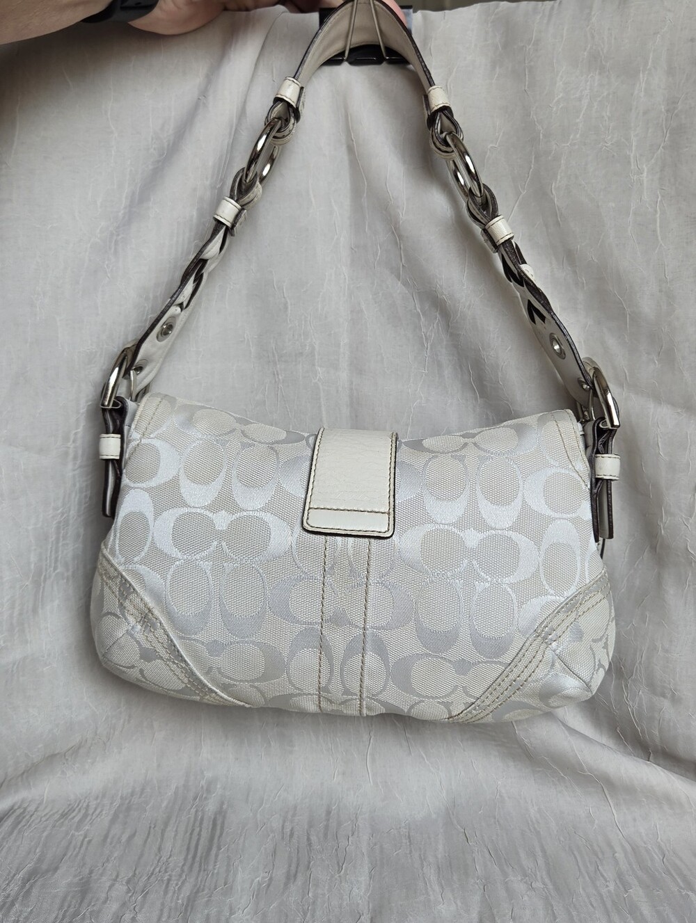 Vintage Coach Y2K-Era Mini Soho Signature Flap Shoulder Bag - Picture 2 of 11